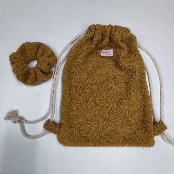 Σακίδιο λούτρινο κάμελ