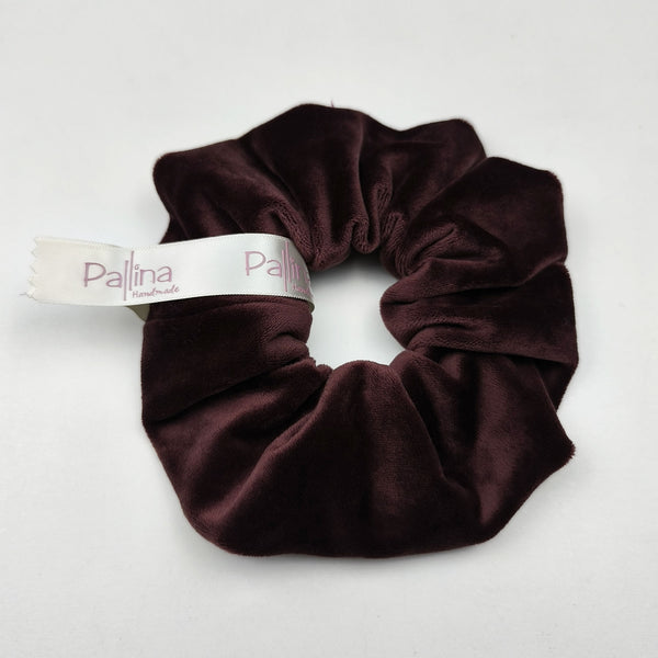 Βελουτέ scrunchie  καφέ