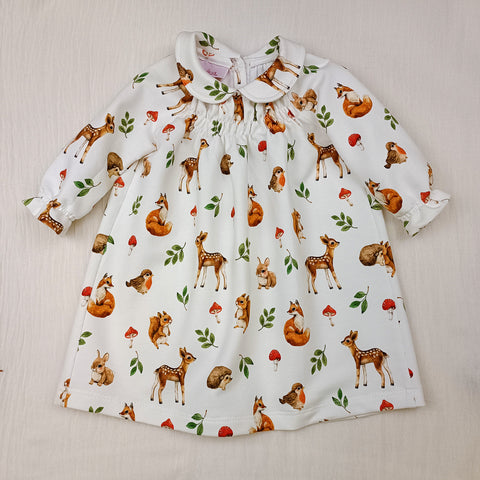 Βρεφικό φόρεμα με χαριτωμένα ζώα του δάσους