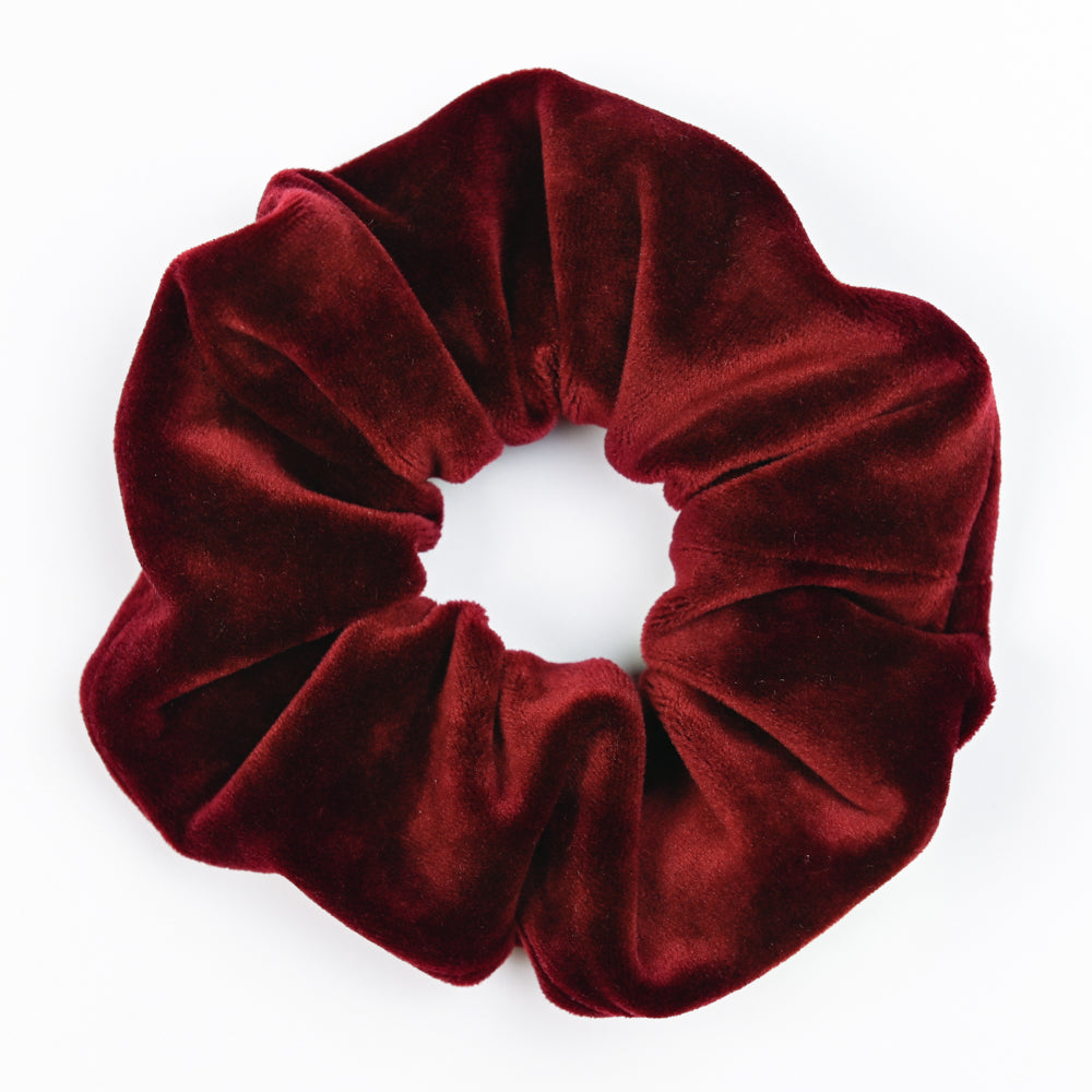 Scrunchie βελουτέ μπορντώ