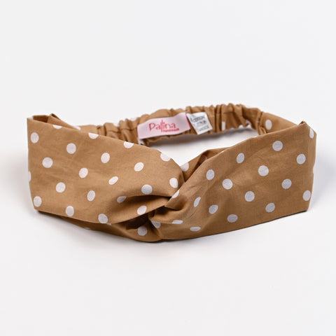 Κορδέλα Amelia πουά μπεζ