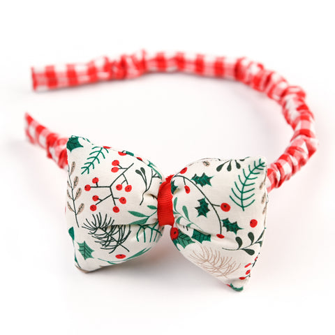 Στέκα καρό με φιογκάκι γκι